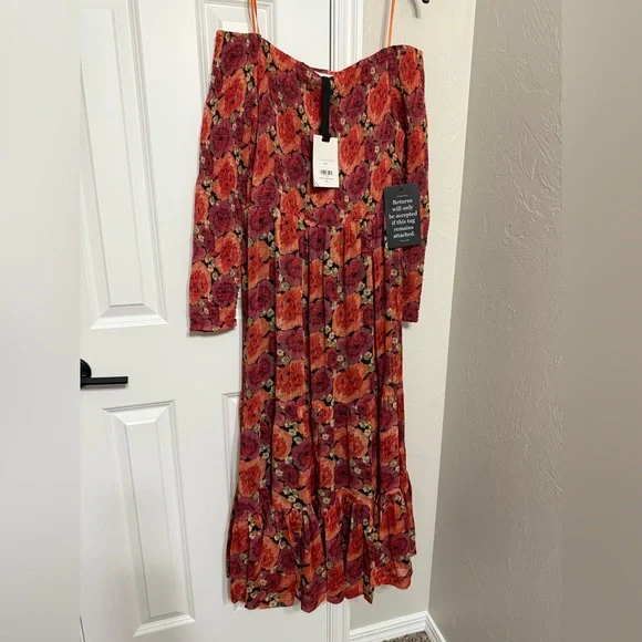 NWT Tuckernuck Pomander Place Rose Chiffon Joni Dress - Picture 3 of 8